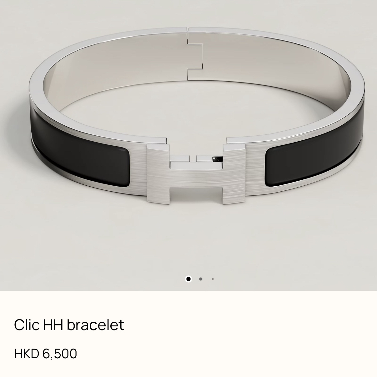 Clic HH bracelet黑銀