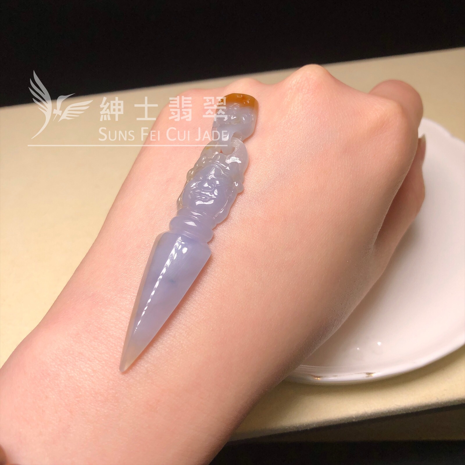 YK00596 紫色帶翡金剛杵