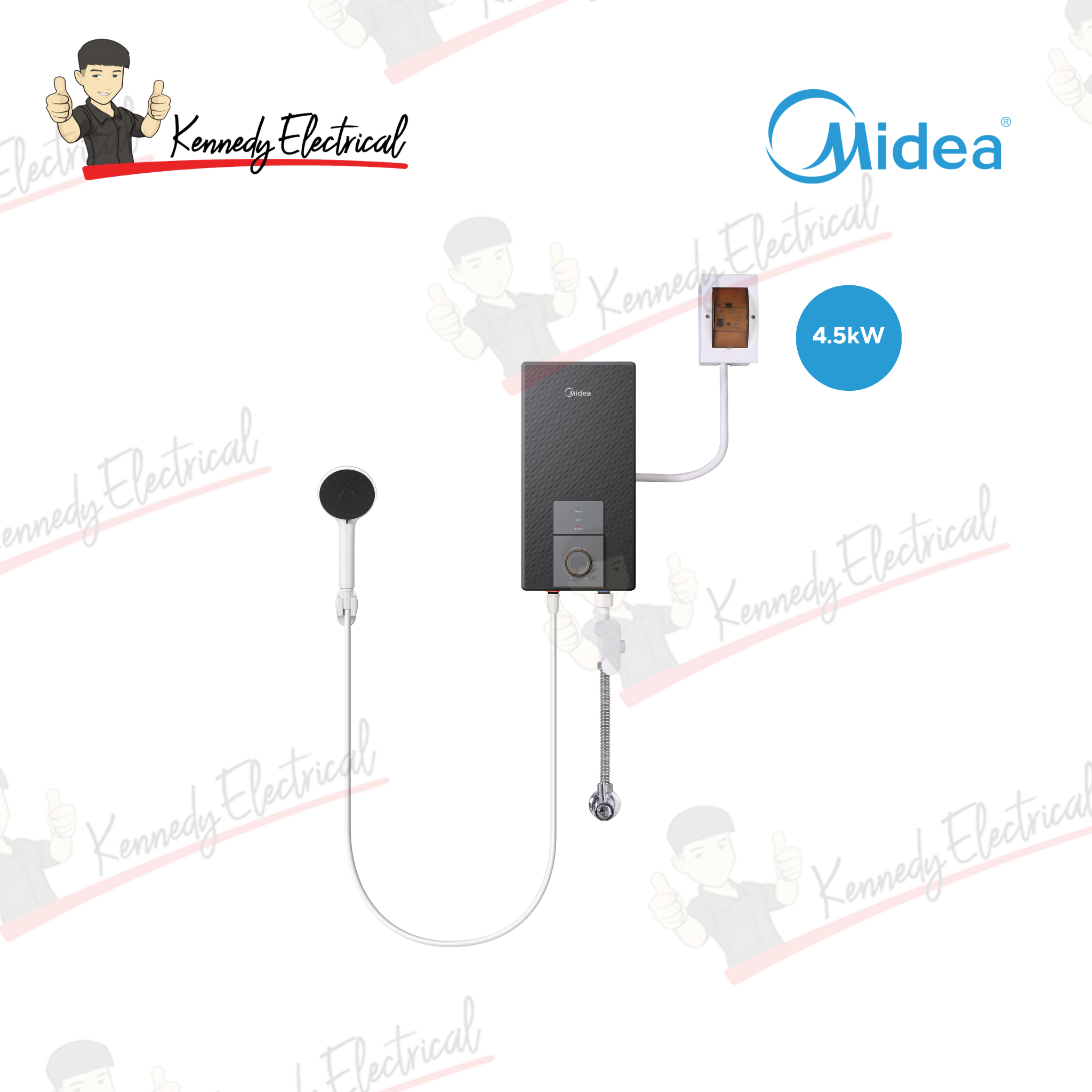 Midea 4500W Dc Pump Water Heater (Black) MWH-4501MMBPMY(C)-WS