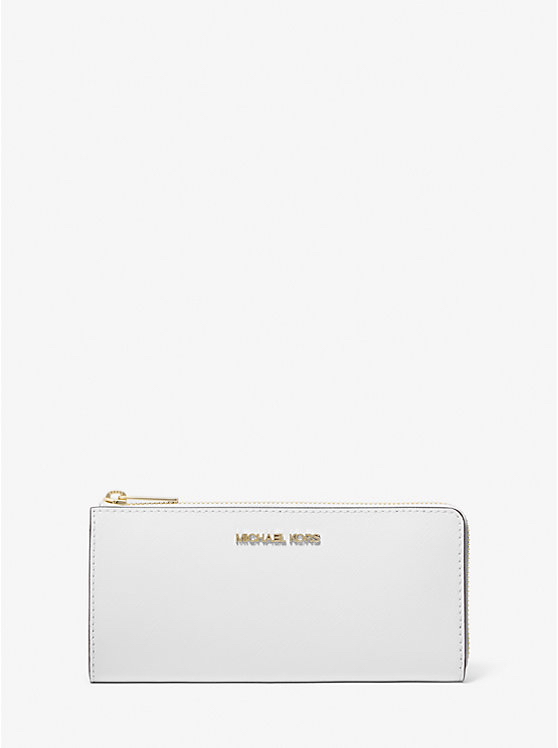 加拿大直送預購限時特價優惠中Michael Kors金字防刮皮革 拉鍊式薄長夾 MK金屬LOGO