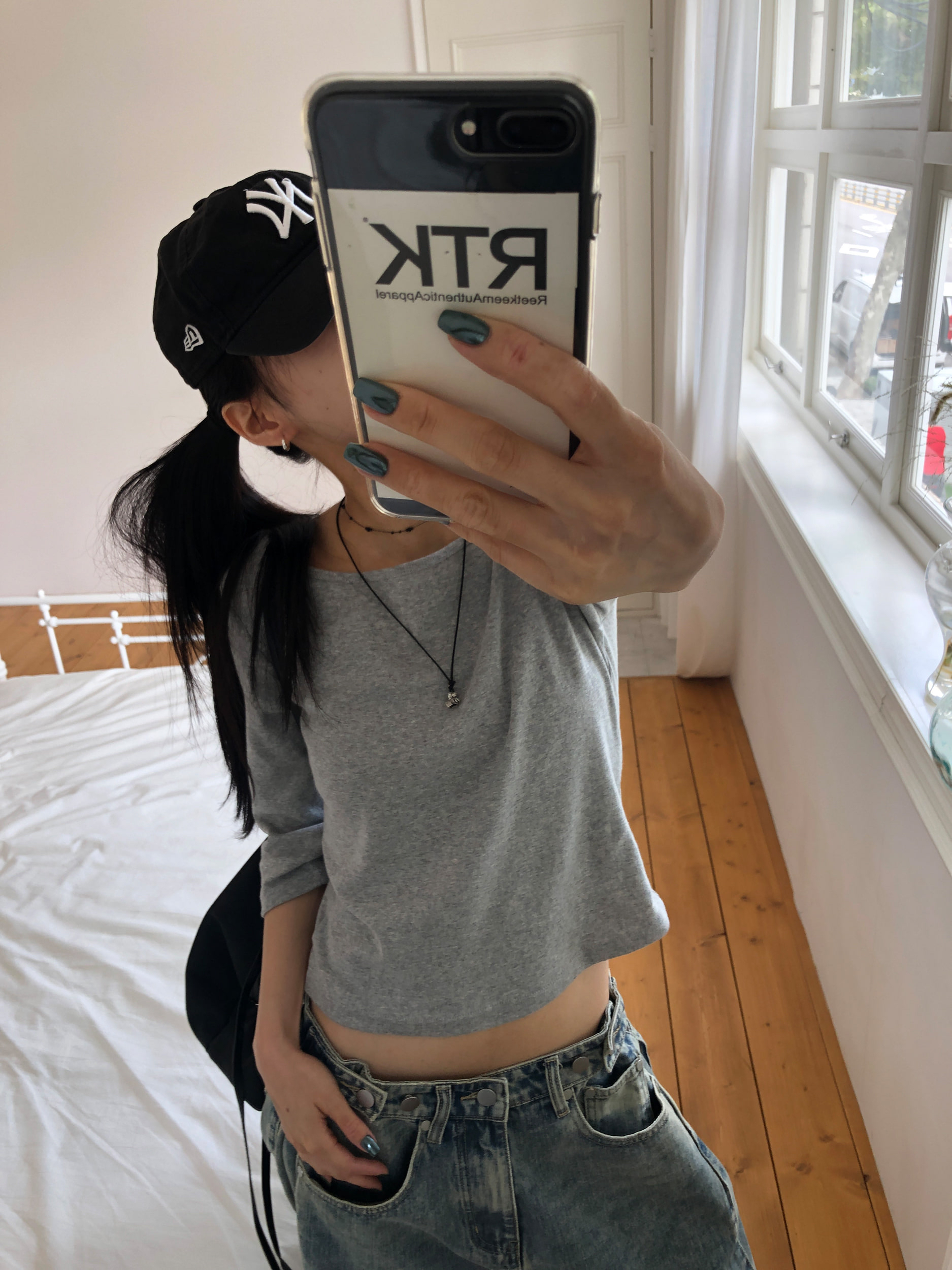 Boat Neck Mid Sleeve Top