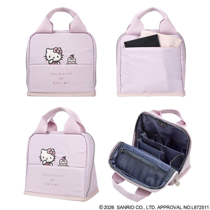 🎀【預訂】 HELLO KITTY × BRILMY 直立式收納包 淡粉紅色版 Kitty