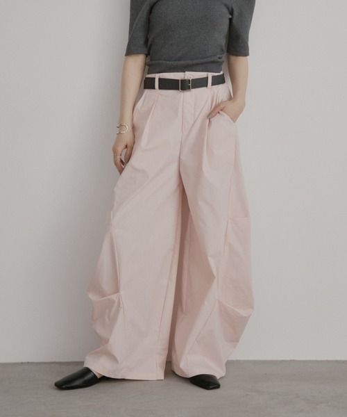 立體褶襉寬褲【JP012】