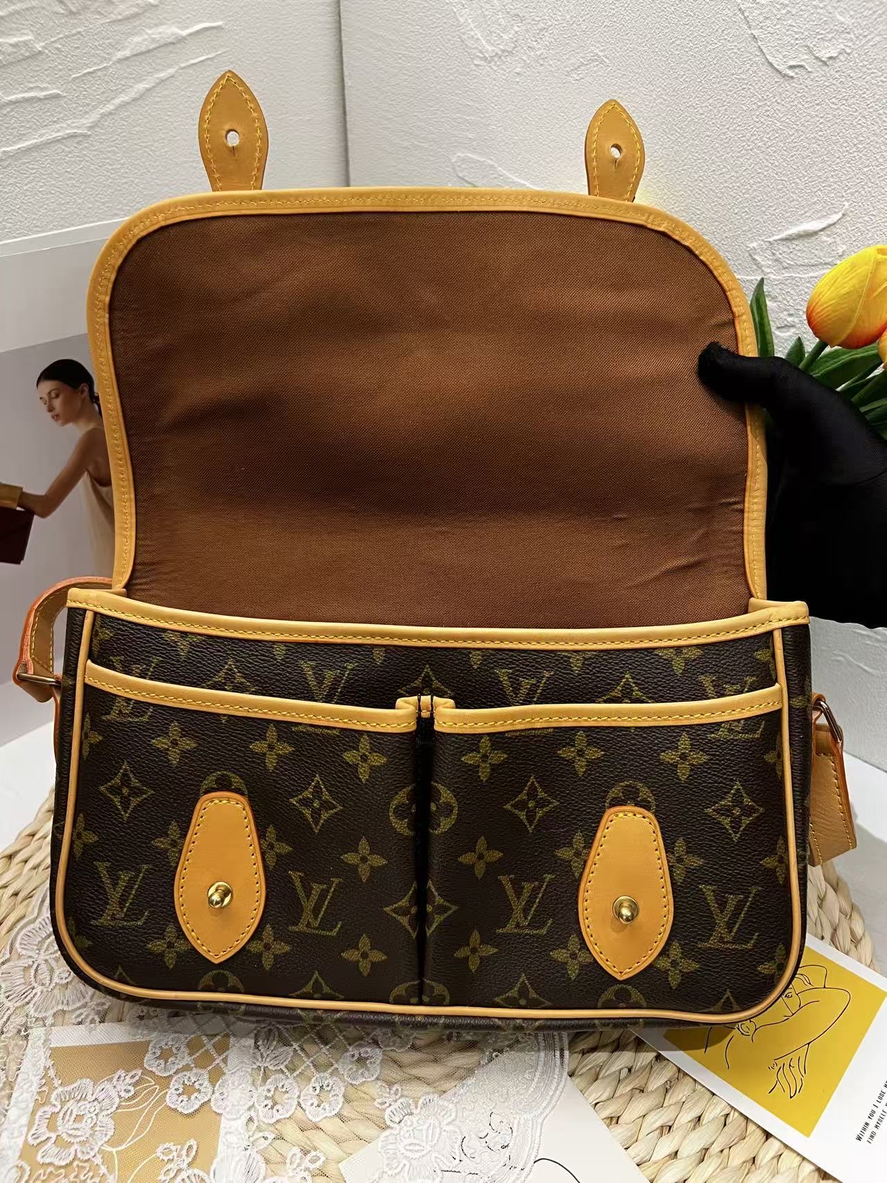 LV Monogram Satchel Messenger