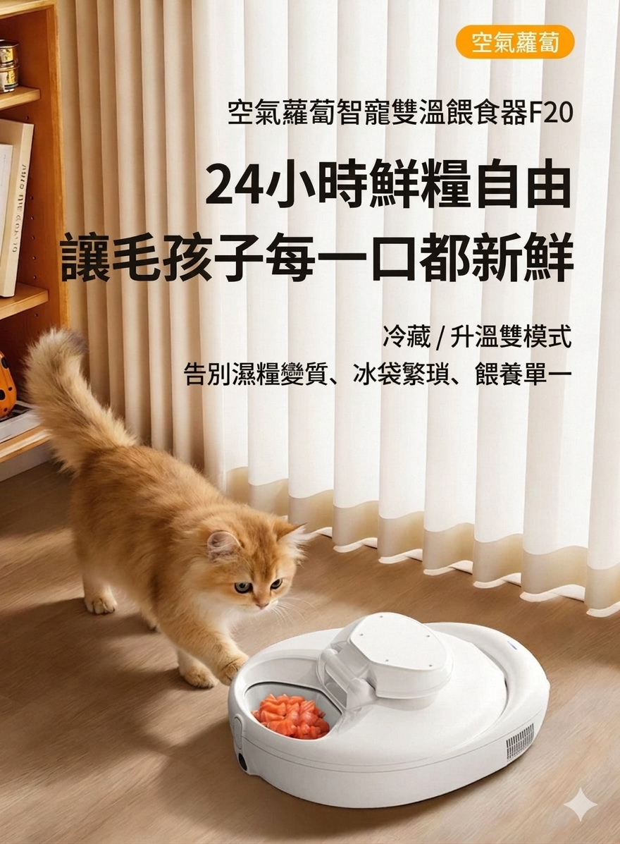 Airrobo 空氣夢卜雙溫自動餵食器 F20 香港三腳插頭 (預購產品)