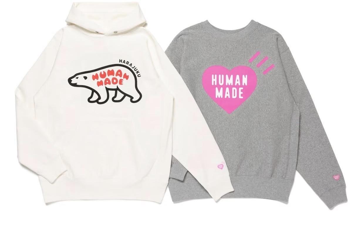 Human made 門市限定版 blue 心衛衣$1850 black:S-xl Grey : s-xl Human made 門市限定版 狗衛衣 S-xl black/white