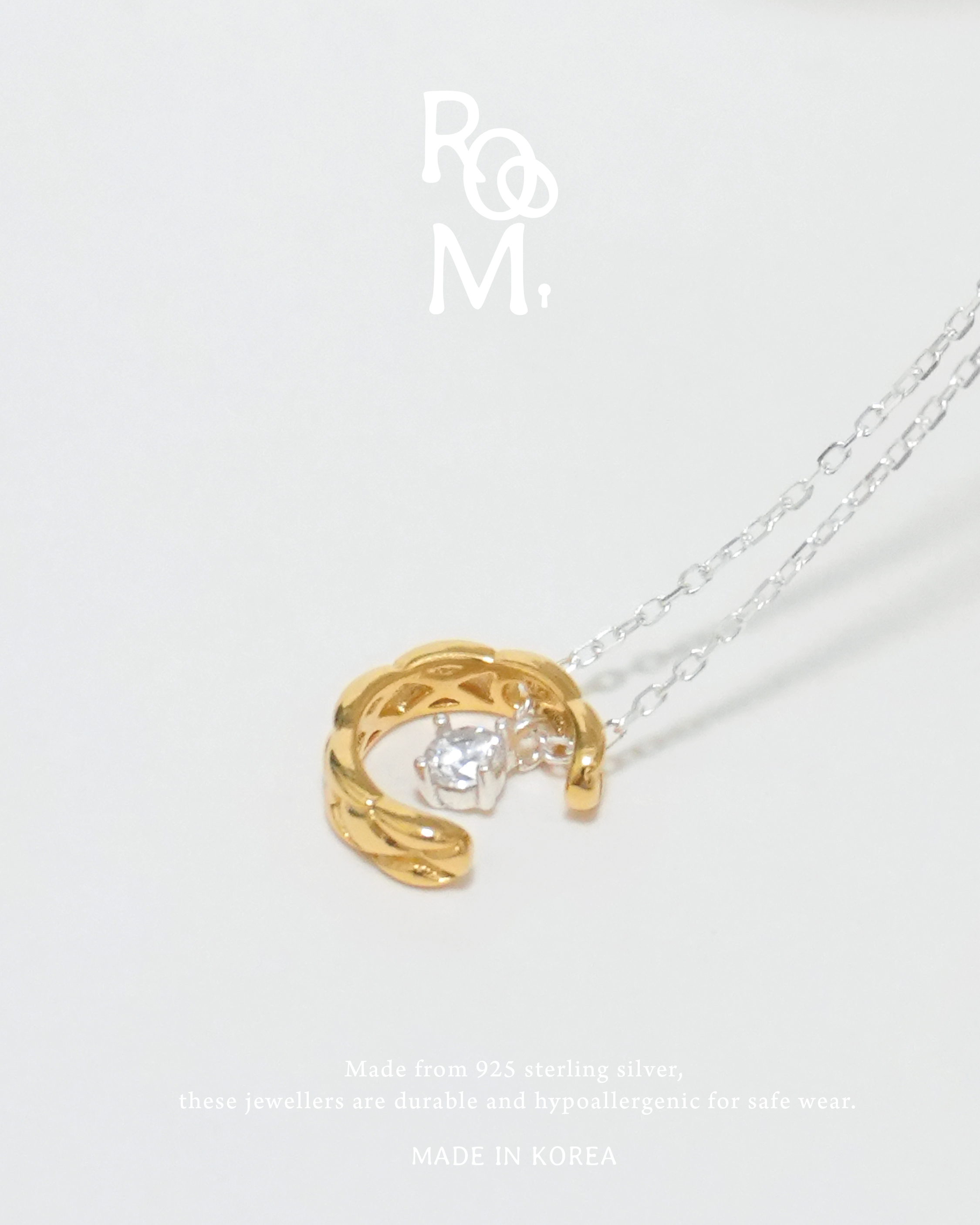 Dual-tone Moonbeam Necklace