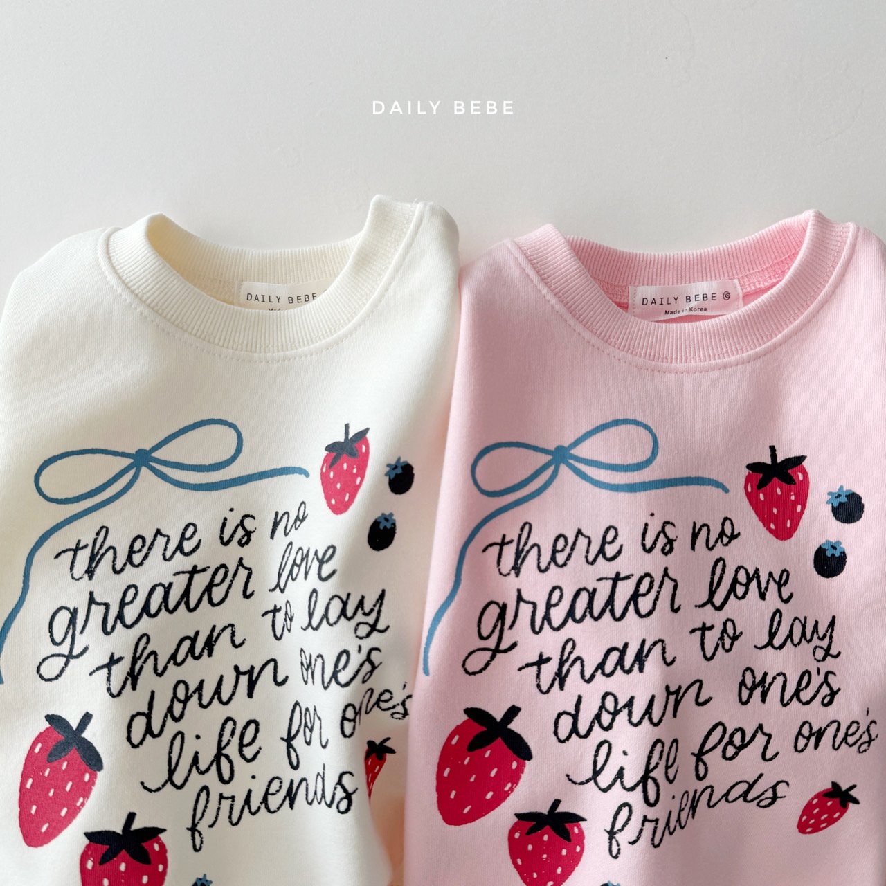 Dailybebe | Strawberry Ribbon Sweatshirt