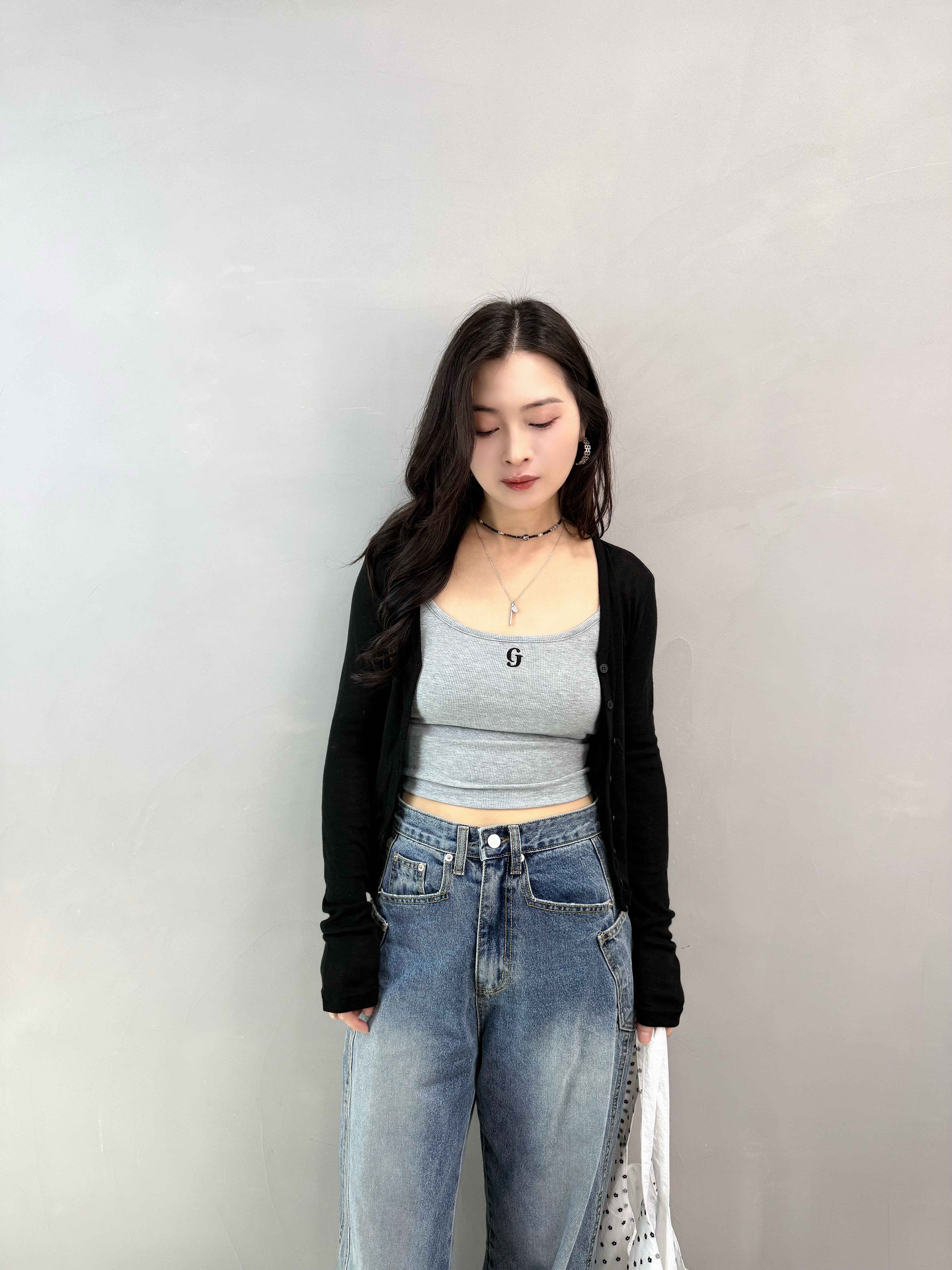 N73 CJ 暗紋吊帶Bra Top