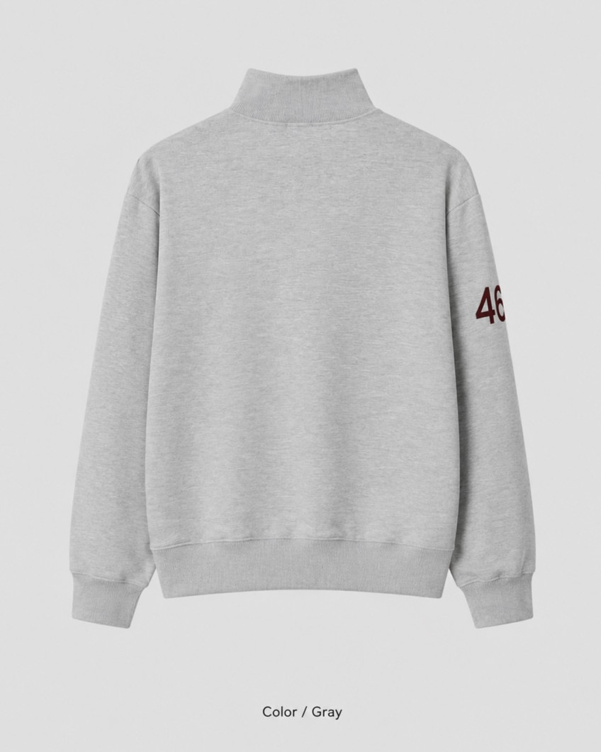 Graphic High-Neck Zip-Up
