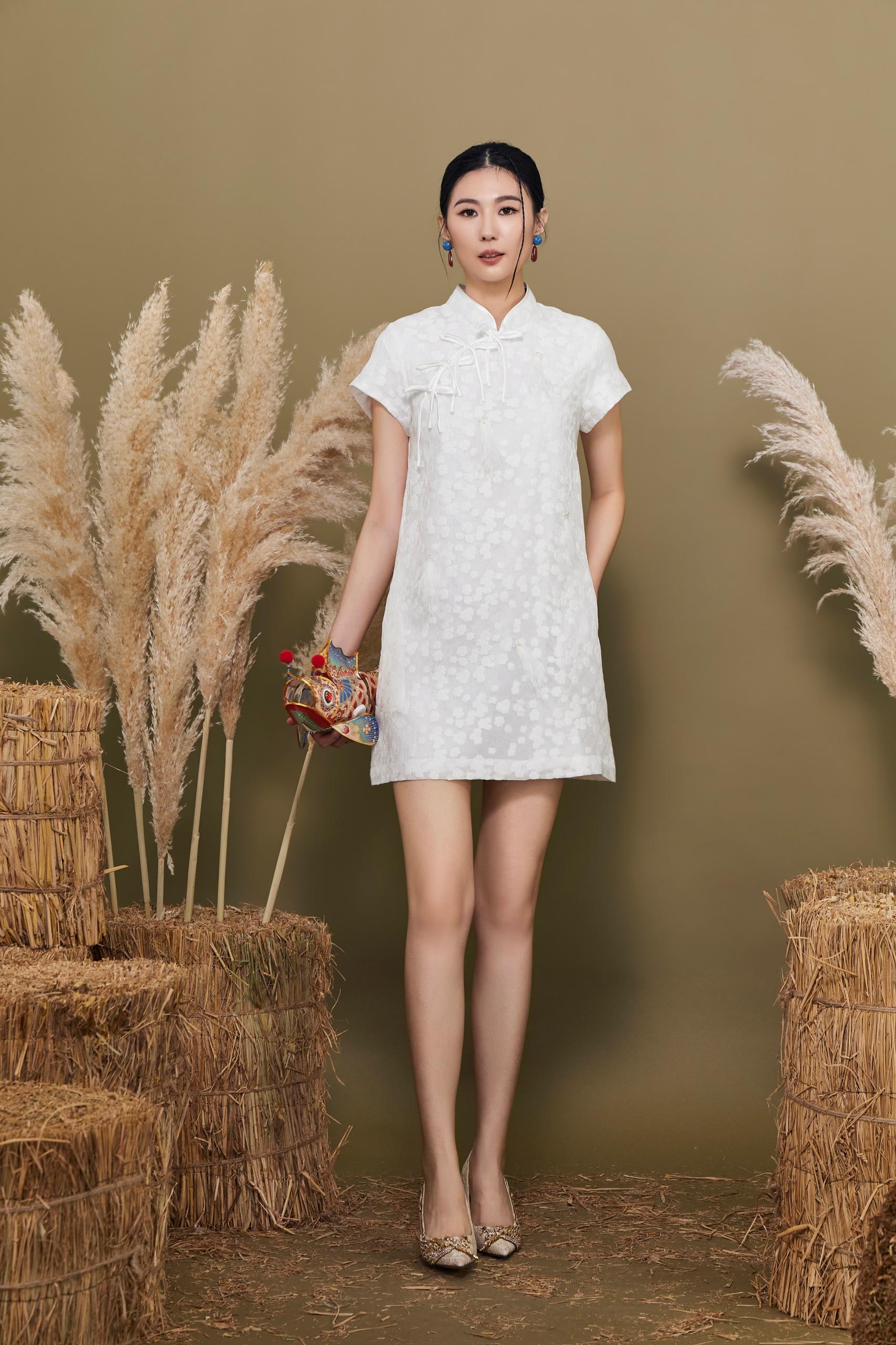 CD2167 Ethereal Blossom Qipao Dress