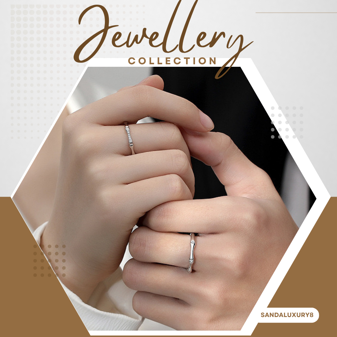 Jewellery Collection Bamboo Designed Couple Rings