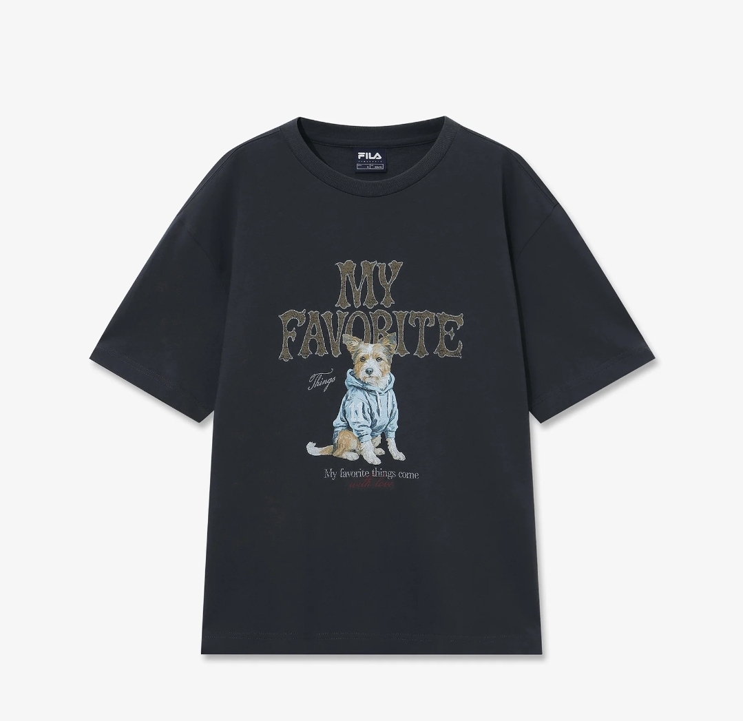 FILA Korea MY Favorite Puppy Tee⁠ 🐶(Uni Semi-Over Fit)