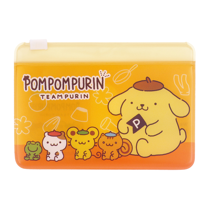 Pompompurin Two Layers Pearl PVC Card Holder w/ Zipper 有膠拉鍊PVC 雙層咭片套