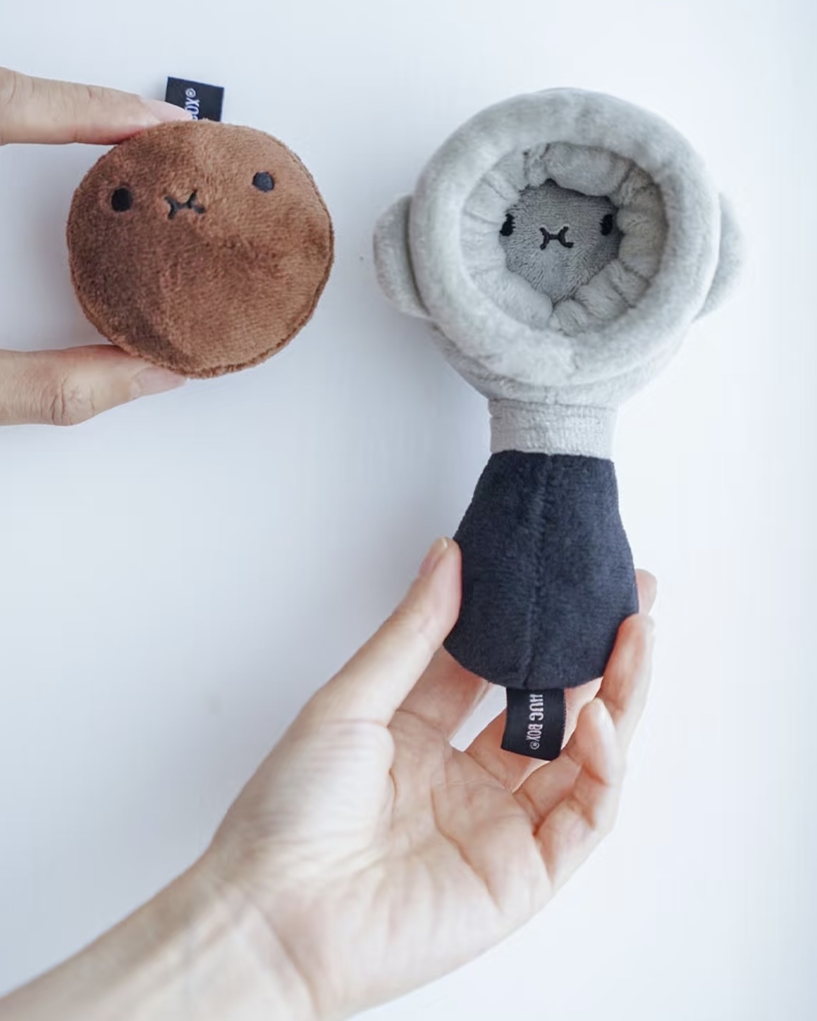 軟糯濃縮咖啡手柄與粉餅公仔掛件組