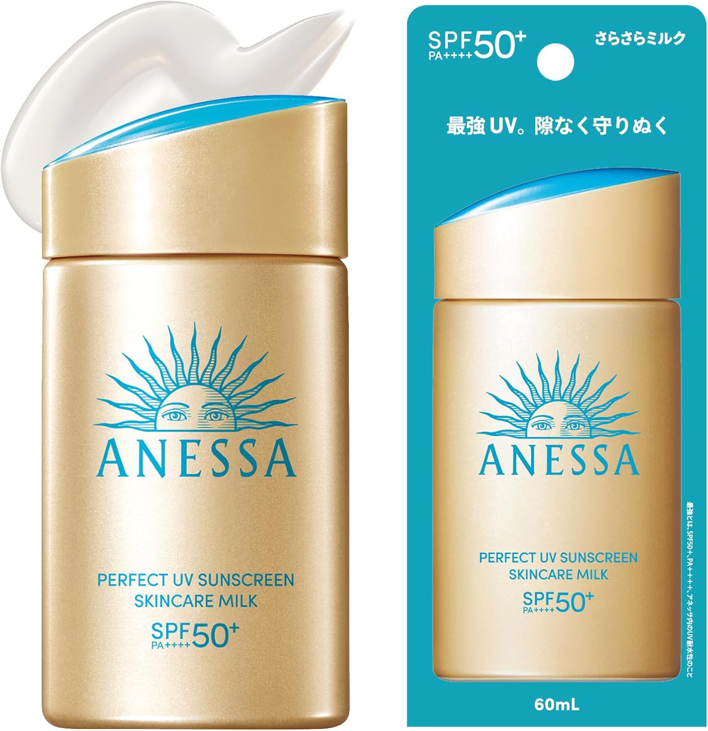 日本直送 Anessa SPF50+ PA++++ 極防水美肌UV 防曬乳液 60ml   Anessa SPF50+ PA++++ Perfect UV Sunscreen Skincare Milk 60ml