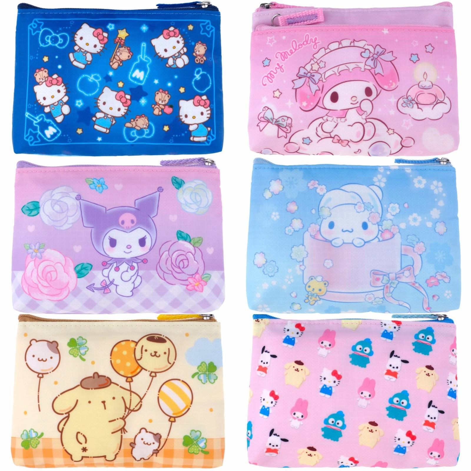 2025年最新款 Sanrio 雙層小袋 ❤️ Hello Kitty/🩷 My Melody 💜 Kuromi/🩵 Cinnamoroll/💛 Pompompurin/🤎Mix Characters