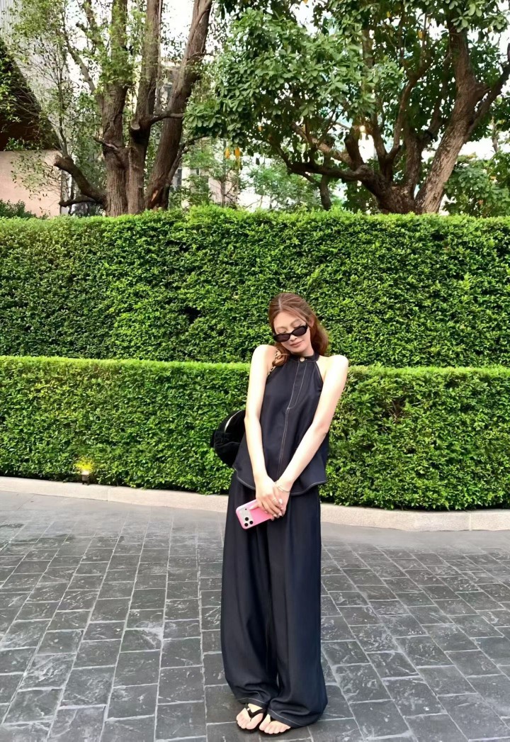 1827 Halter Backless Denim Set 挂脖露背牛仔套装