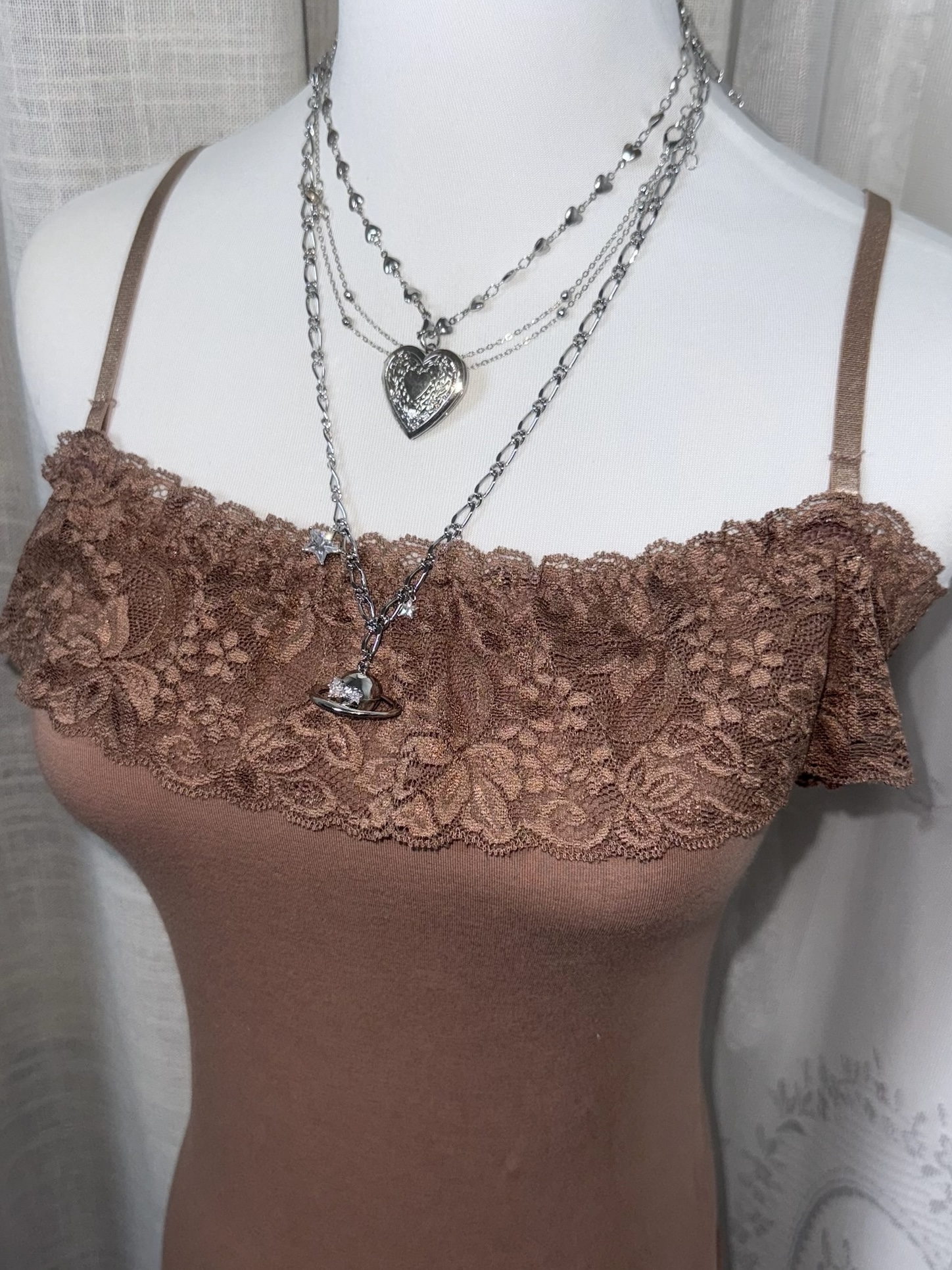 90s Grunge Fairycore Lace Cami