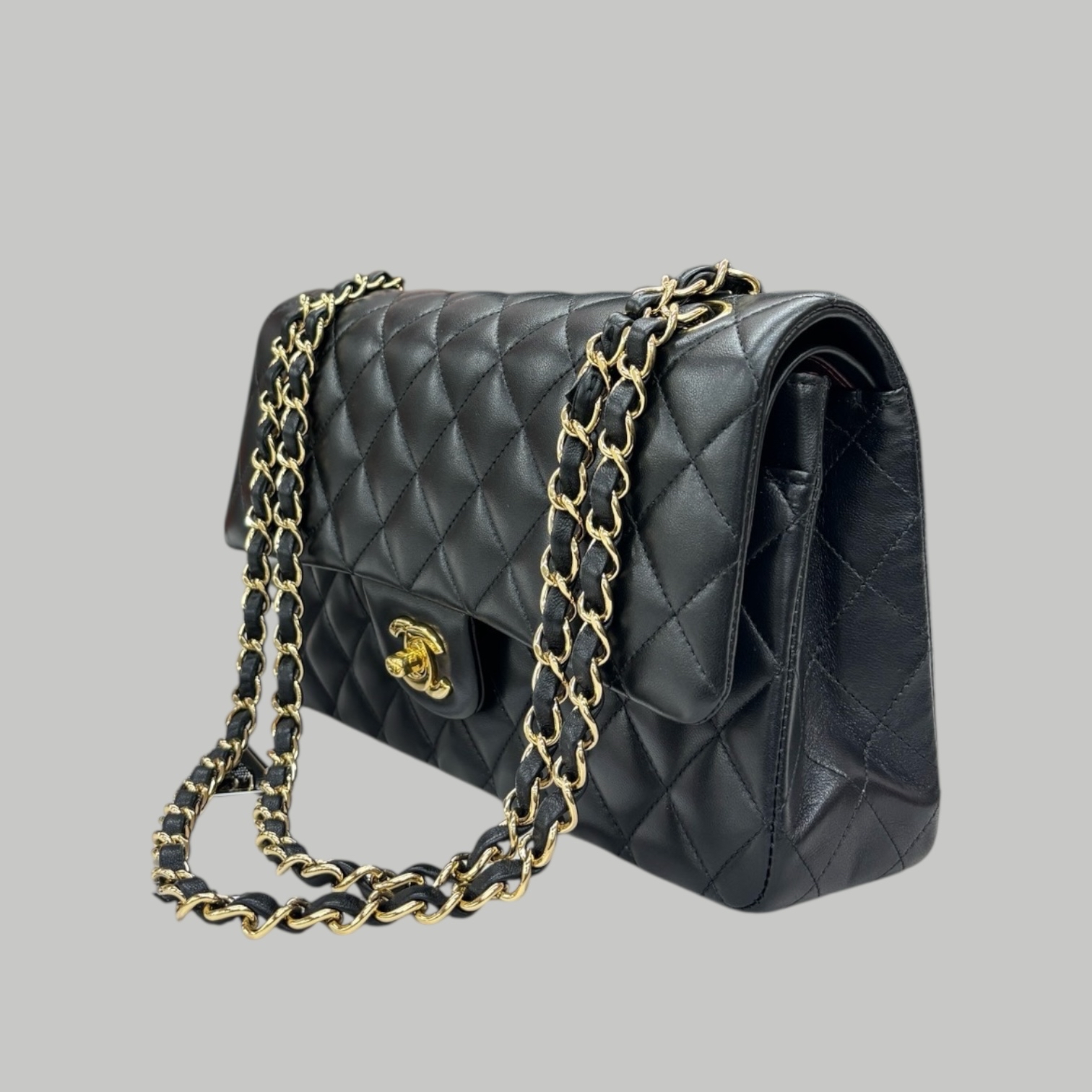 Chanel Lambskin CF25 羊皮金扣