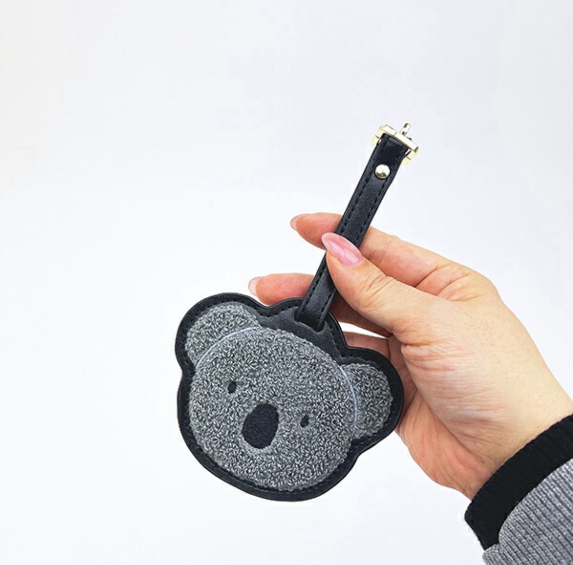 MIFFY 毛巾繡 行李牌 KO 灰色