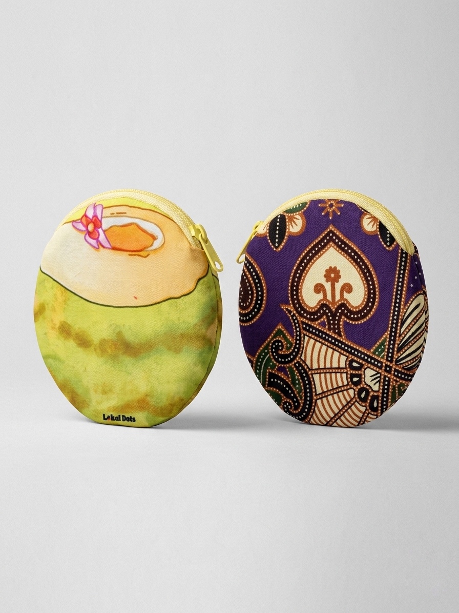 LD46 - Malaysia Heritage Batik Pouch (Coconut)