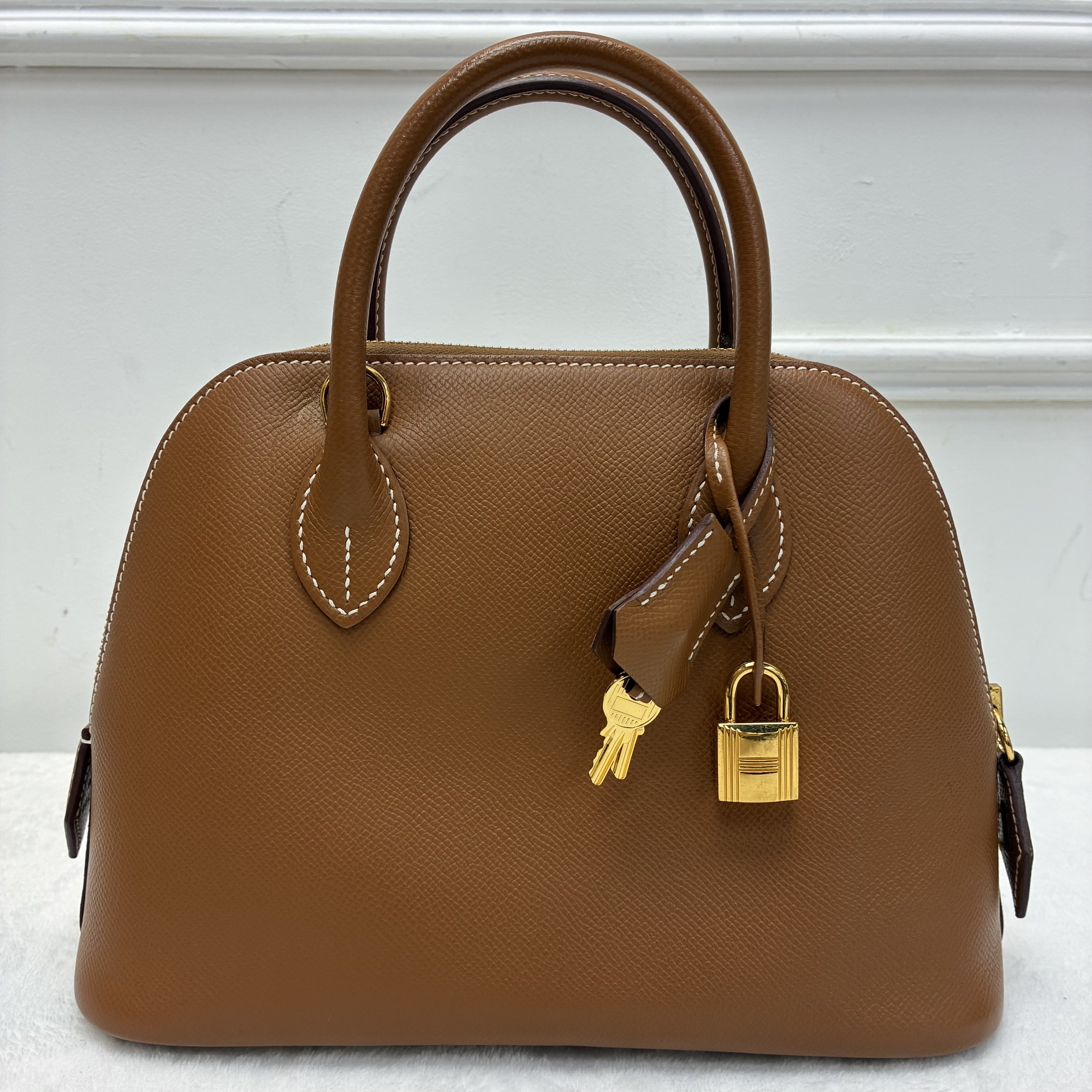 Hermes Bolide 25 金棕色金扣 EC皮
