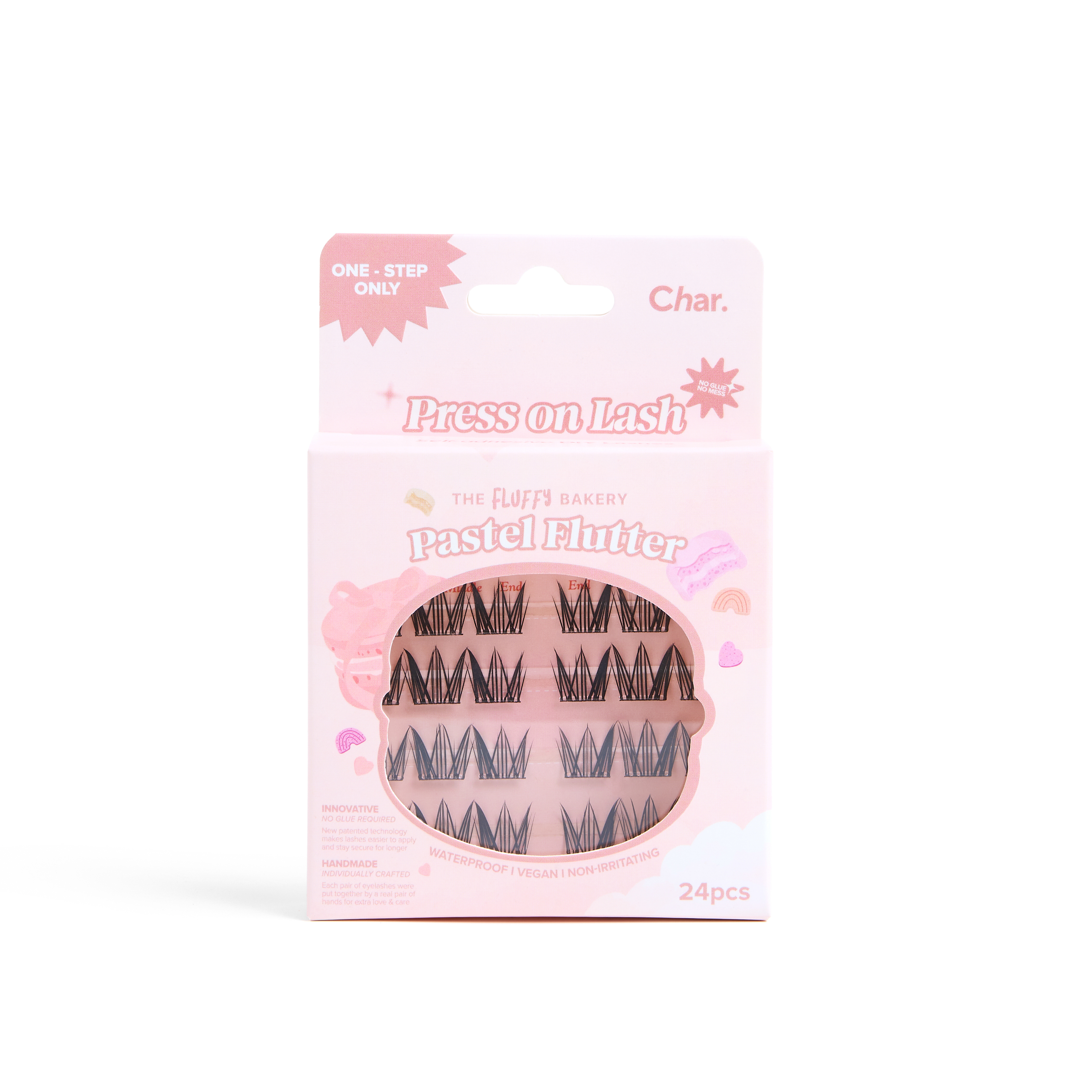 Char. Fluffy Bakery系列 柔軟假眼睫毛（Pastel Flutter 24PCS）