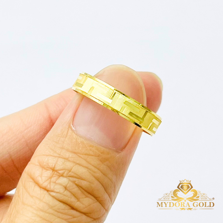 MYDORA Cincin Belah Rotan Greek Key l EMAS916/22K