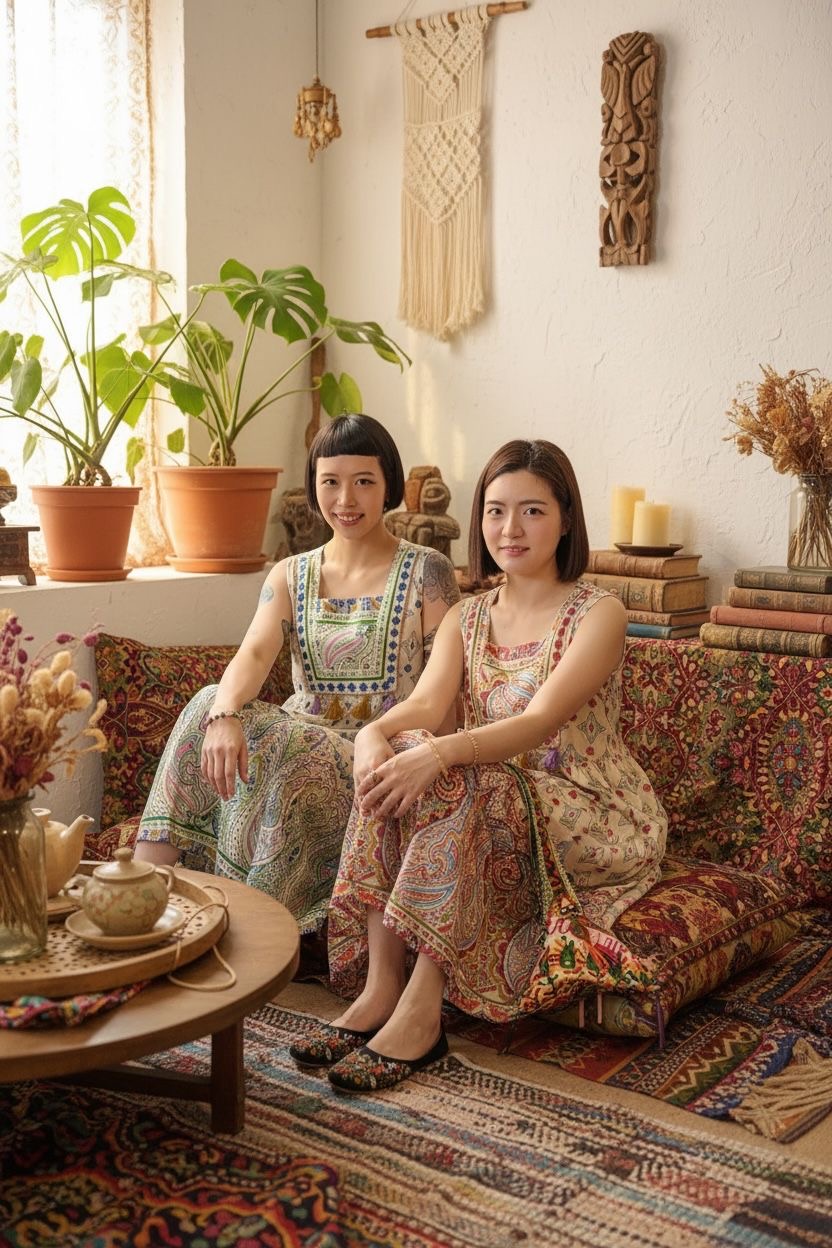 Green 3-layer Paisley Soso Sleeveless OP #1137