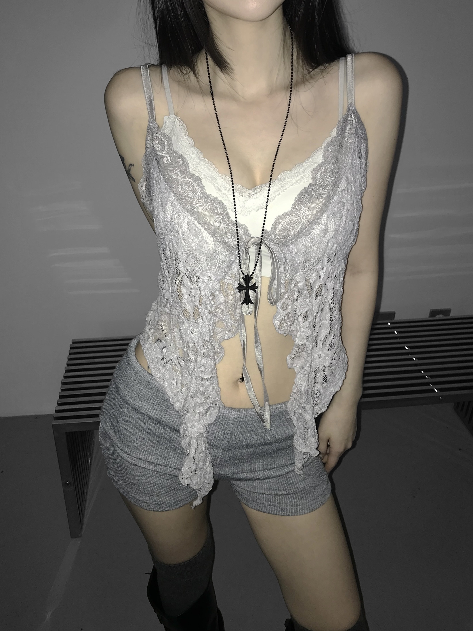 Knit Foldover Waist Mini Shorts