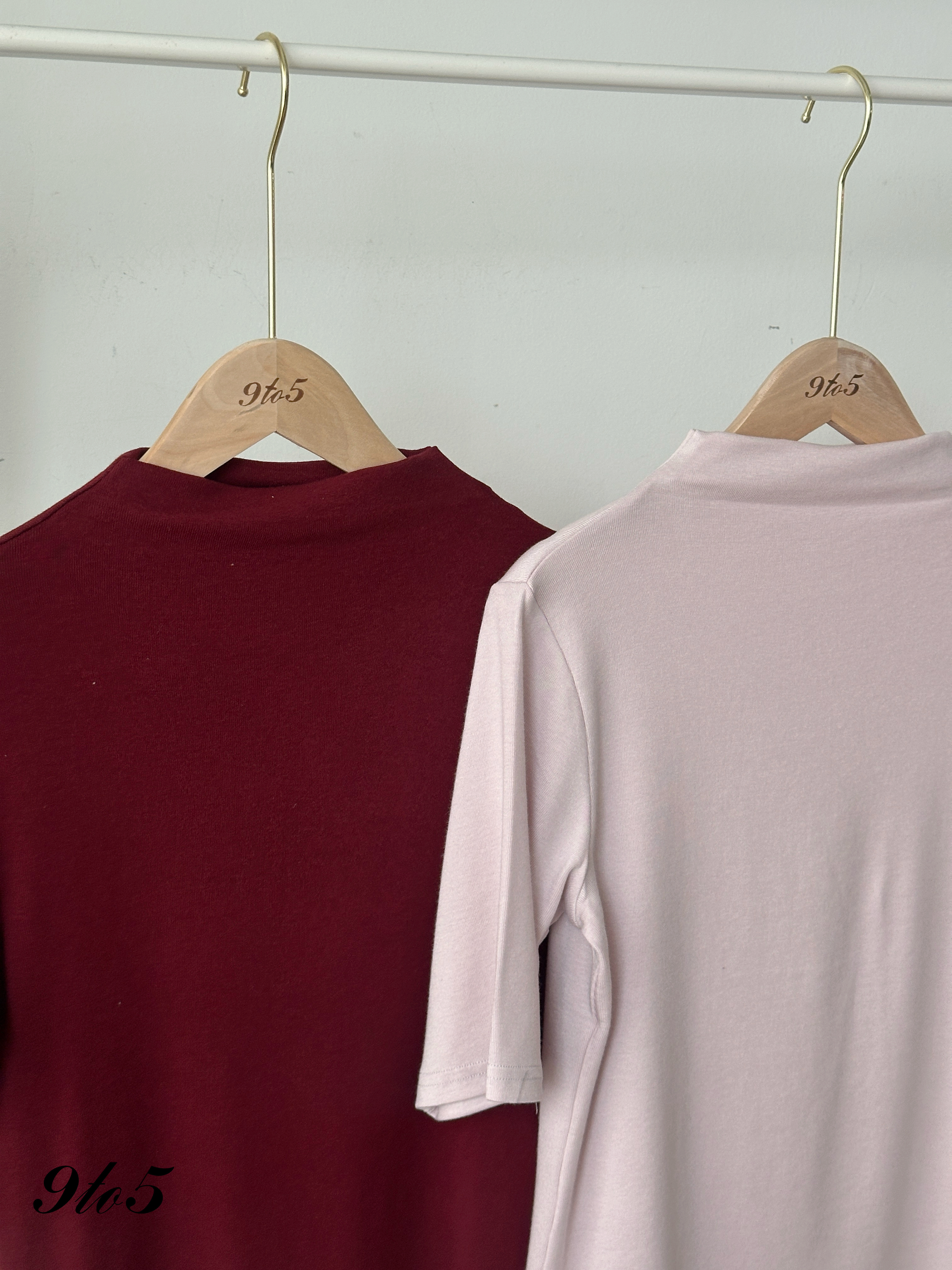 T4210 Mock Neck Half Sleeve Top - 4 Colors