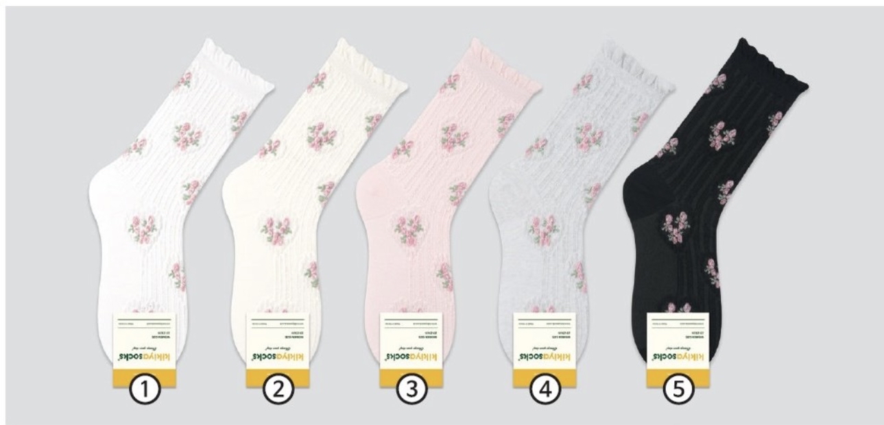KKY Heart Rose high socks