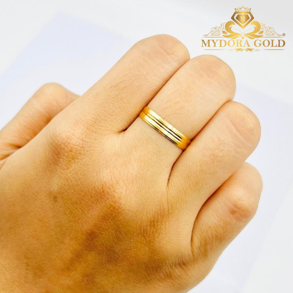 MYDORA Cincin Belah Rotan Double Line l EMAS 916/22K