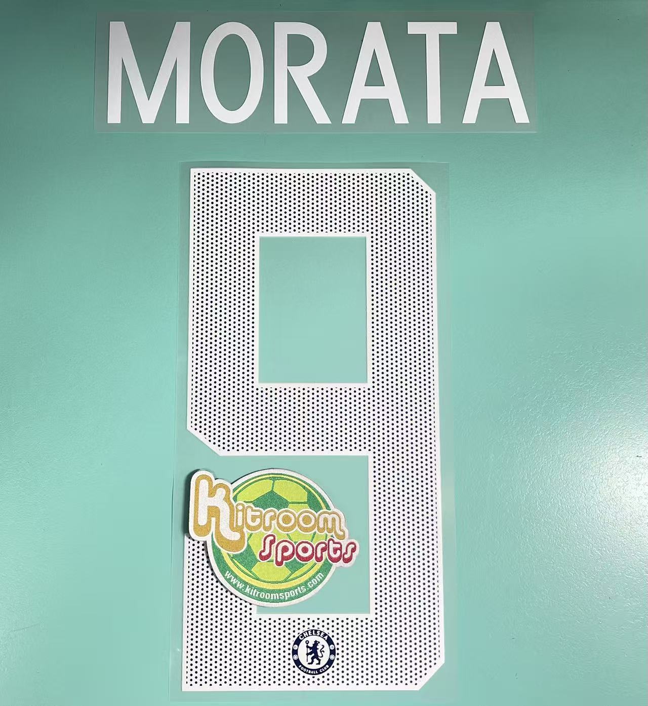 2017-18 Chelsea Home UCL Nameset #9 MORATA
