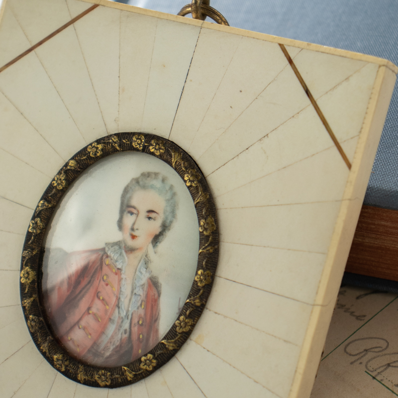 Mid-century German Hand-painted Miniature Art/Mini Wall plaque painting(NA0748)