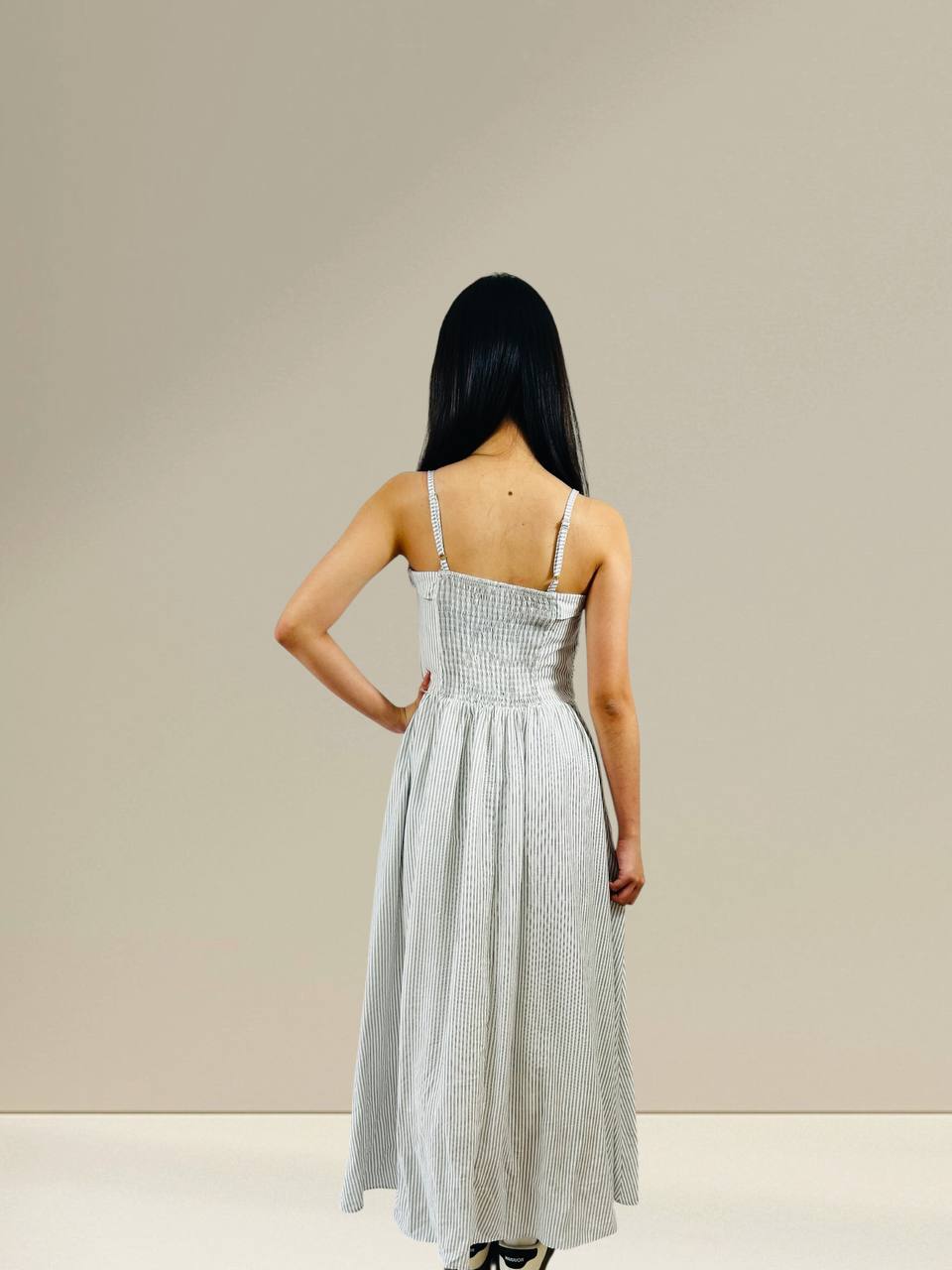 W8258A - Striped Maxi