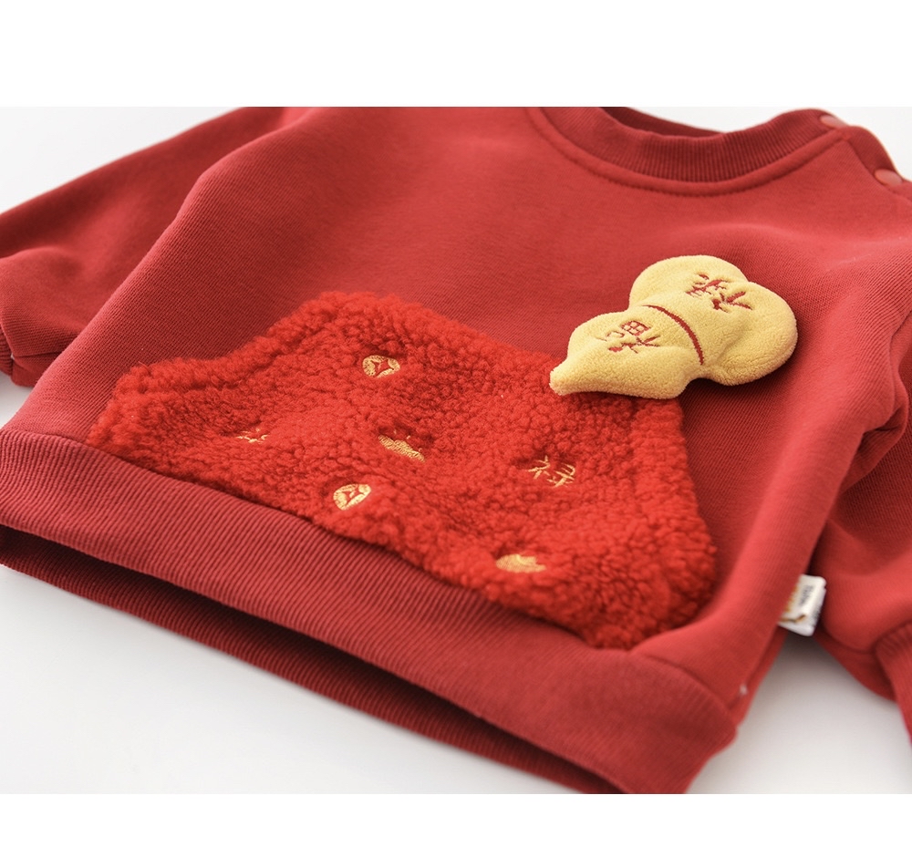 🧨新年款預訂🧨福祿加絨毛絨口袋衛衣