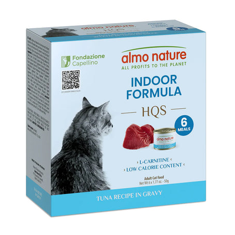 Almo Nature HQS 保健系列 Indoor Formula 吞拿魚 貓罐頭 50gx6