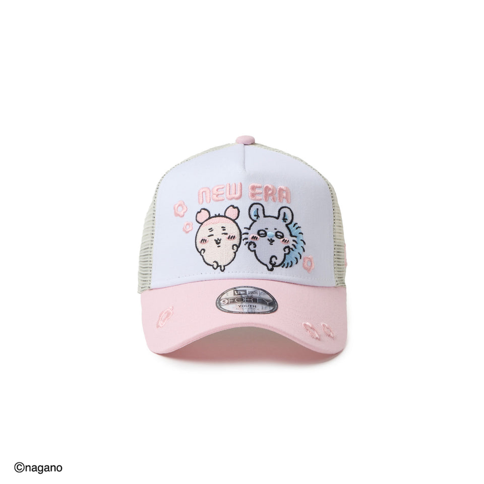 New Era Kids Youth 9FORTY A-Frame Tracker Chiikawa / Momonga Used Bookstore Pink
