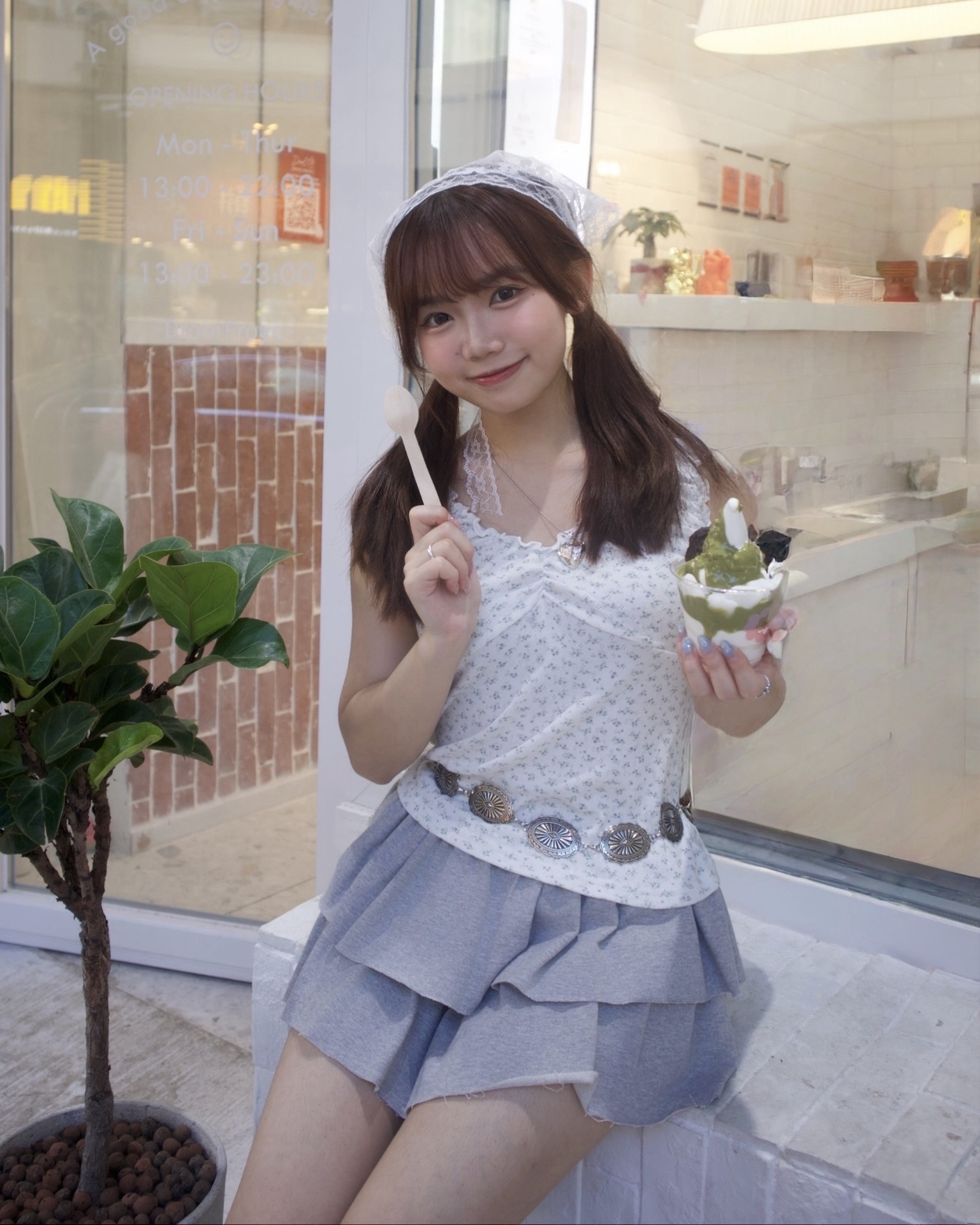 小清新必備🌿韓國娃娃奏摺碎花背心