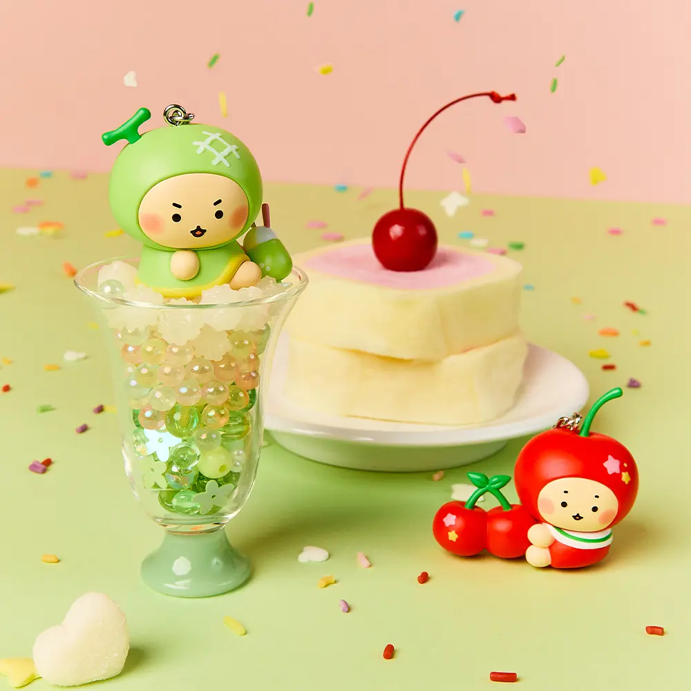[망그러진곰 Manggom x OLIVE YOUNG] ruity Sweets Figure Keyring 盲盒