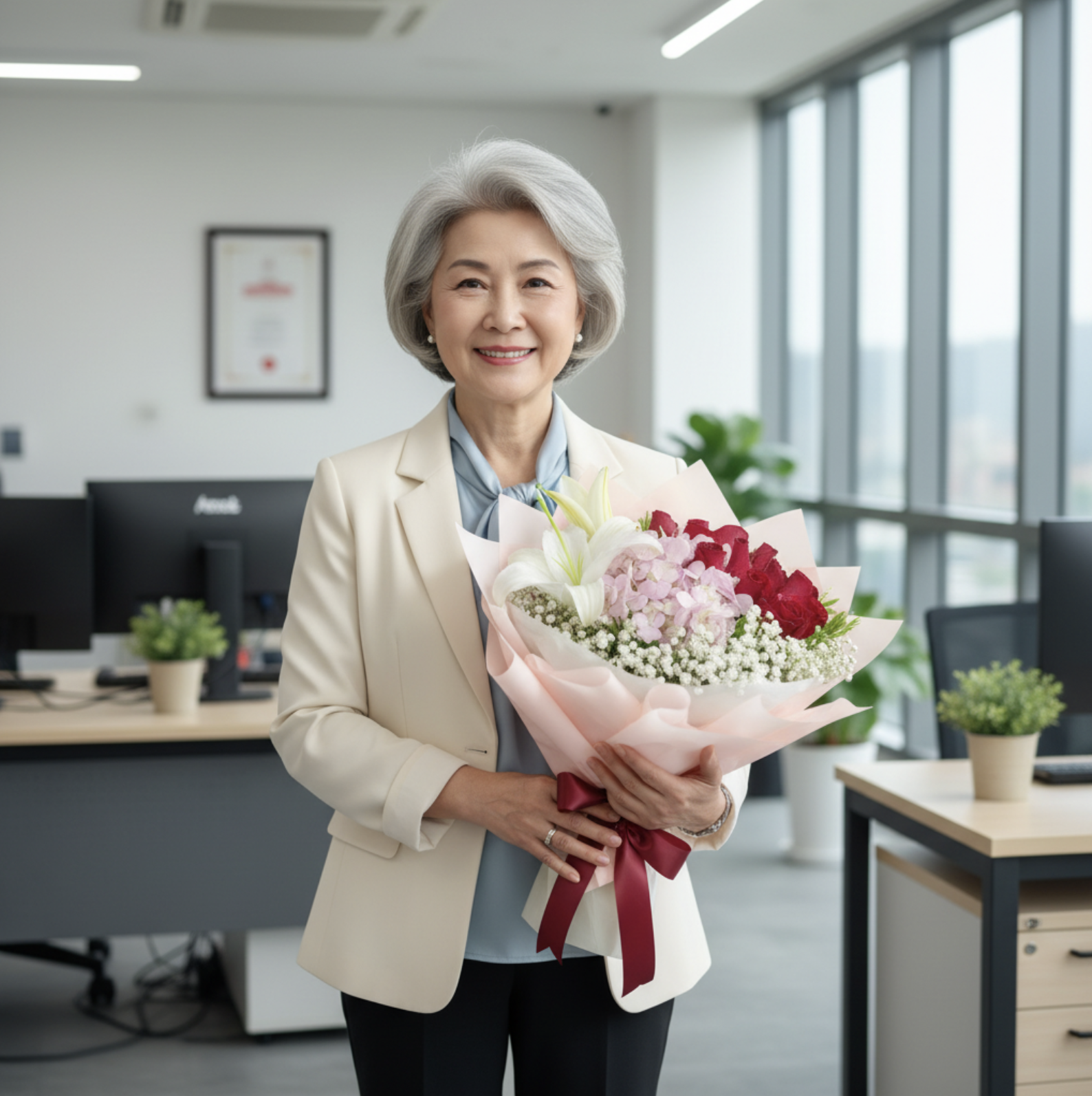 👉🏻鮮👈🏻 Full of Love  愛圓滿系列｜粉繡球花束丨紅玫瑰11支  百合丨情人節花束丨生日花束丨將軍澳花店丨觀塘花店丨節日花束丨母親節花束丨annual dinner花束丨活動花束丨保險花束丨榮休花束