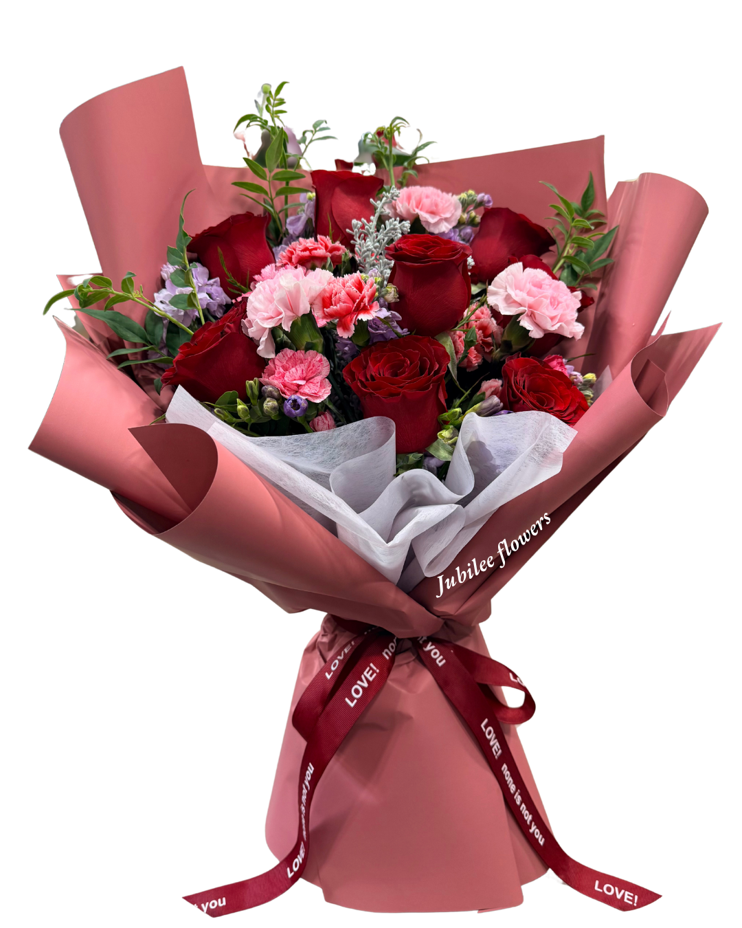 高原紅玫瑰花束