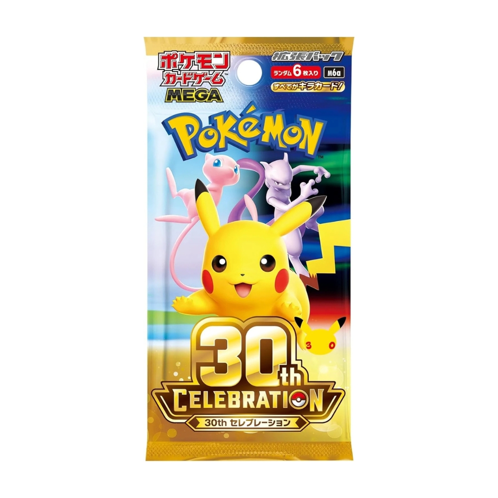 門市現貨｜Pokemon寶可夢 -  日本版 PTCG M6a 30th CELEBRATION Japanese 30週年 散包 (一包6張)