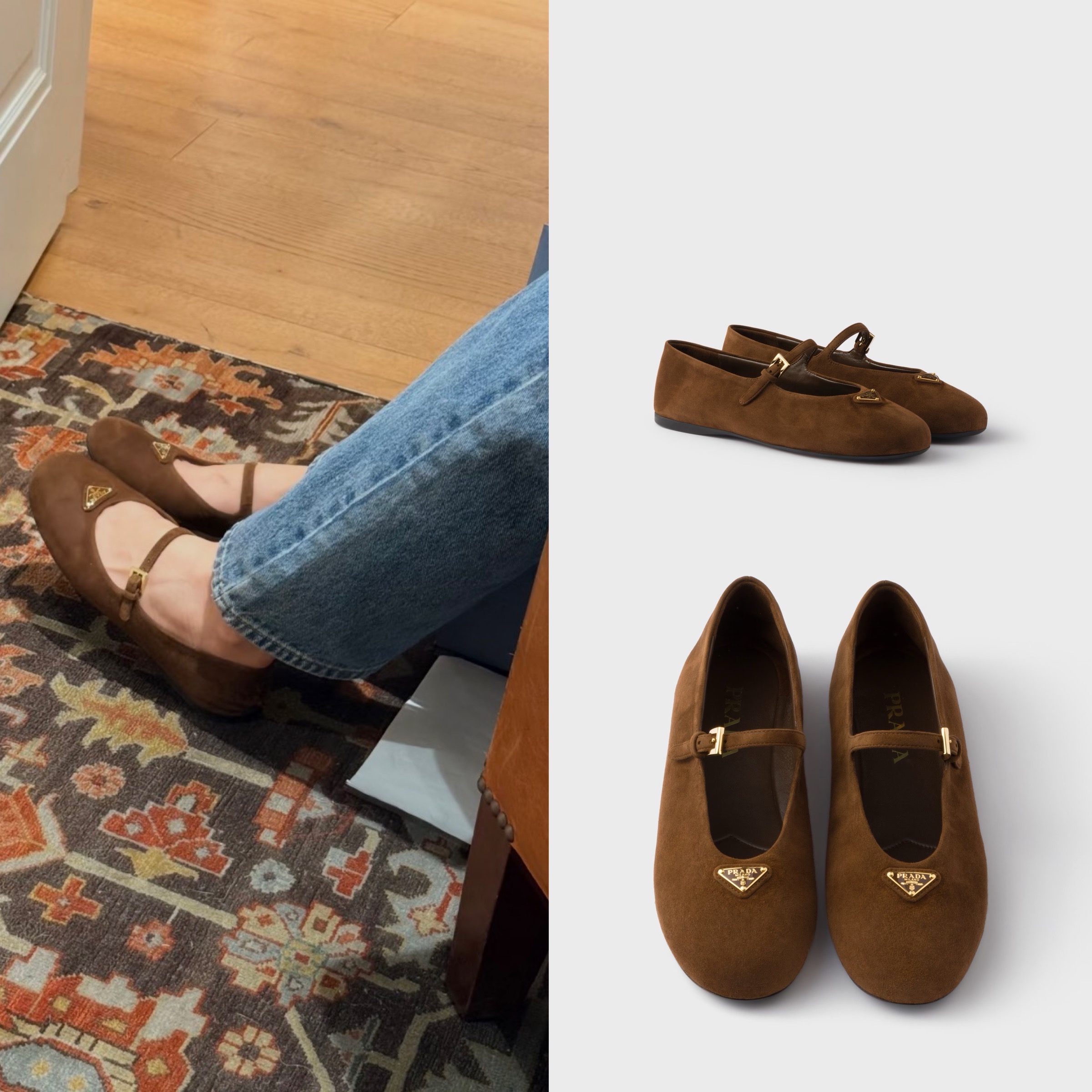限時優惠✨訂貨📮Prada suede Maryjane Size 36/37-39/40