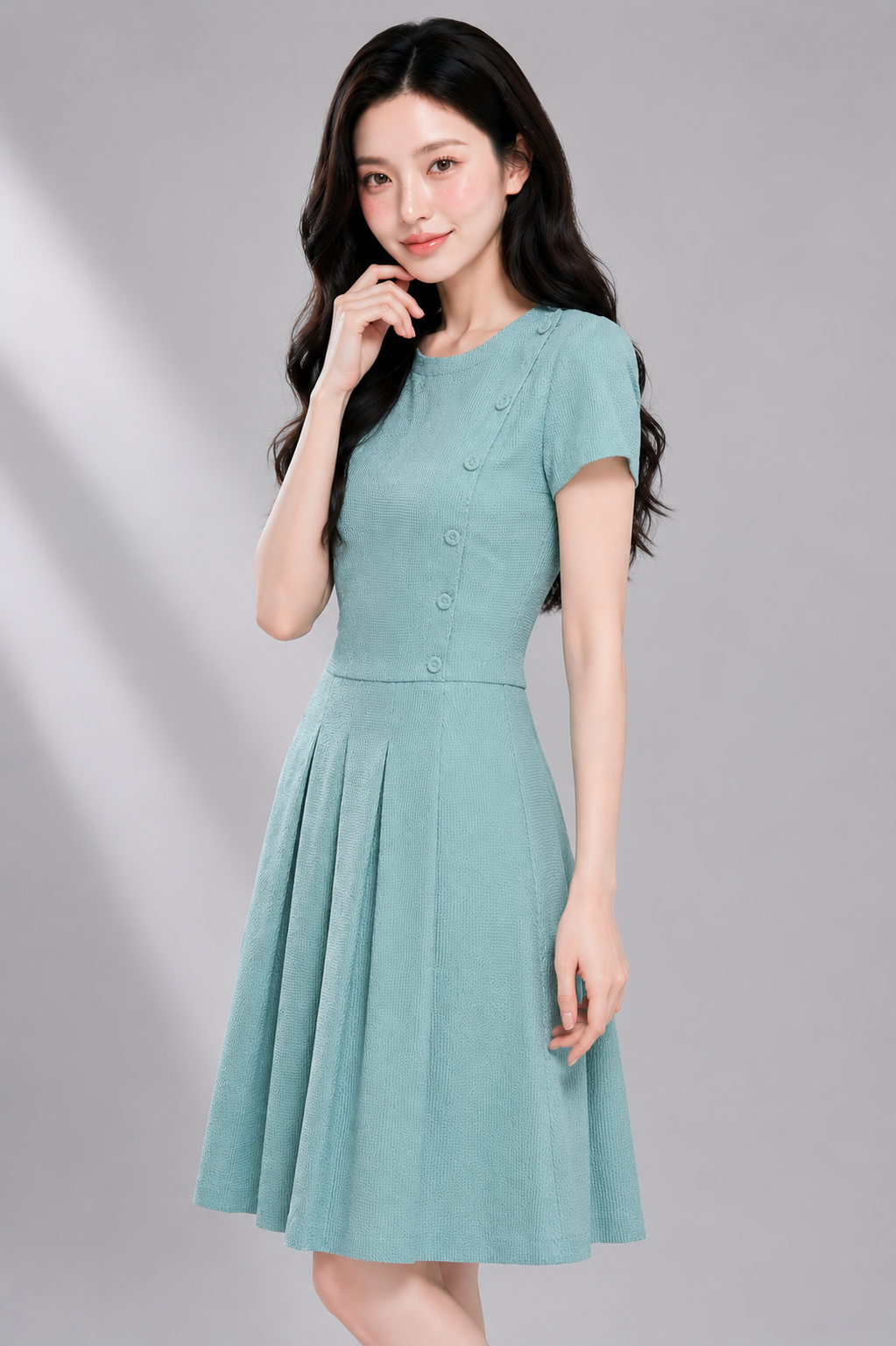 25963 Luna Bloom Textured Dress