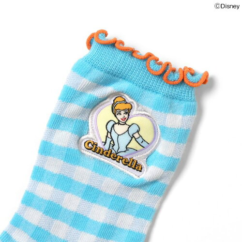 🆕【⭐訂購⭐】🇯🇵 日本直送 🌀#DisneyPrincess 刺繡貼片 格紋 撞色荷葉邊 短襪［3款選］🌀[ELFA-0184][260723]