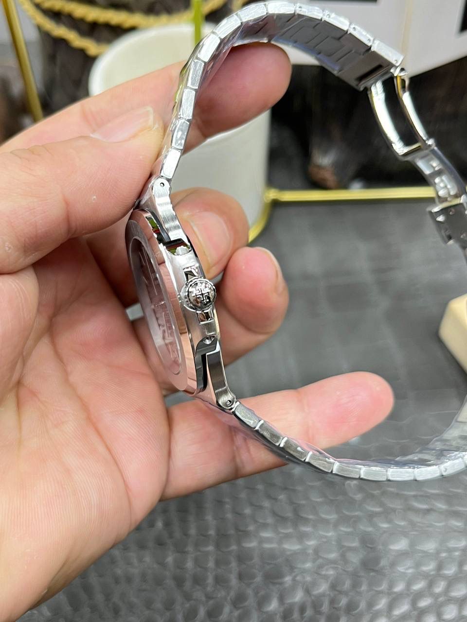 百达翡丽白金版5811G鹦鹉螺/41mm*8.2mm/搭配SC330全自动一体机芯😍💯🤍