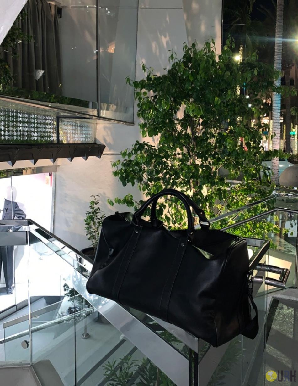 【100%保證韓國直送】韓國品牌原創系列 經典皮革大容量 Boston Big Travel Bag 👜 [Black] RL114885